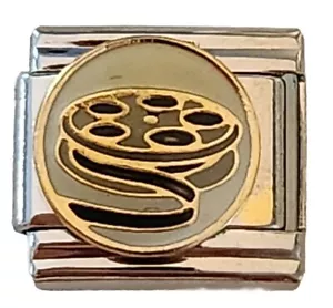 Film Pellicola Mulinello Ciondolo Italiano 9mm Bracciale Maglia Regalo - Foto 1 di 1