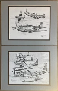 2 Artist Nick Perriello Signed Military Airborne Aviation Wingman Art Prints EUC - Picture 1 of 12