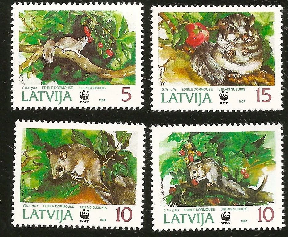 1994 ENDANGERED SPECIES WORLD WILDLIFE FUND MINT STAMPS LATVIA DORMOUSE SQUIRREL - Image 1 of 1