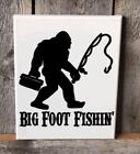 BIGFOOT Fishing Vinyl Sticker Decal Tumbler Laptop Car Cup -Pick Color/Size