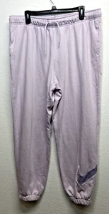 Joggers Nike donna XL in pile viola lilla nuovi con etichette con swoosh velluto vestibilità ampia NUOVI - Foto 1 di 5