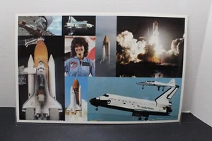 Vintage NASA Space Shuttle Plastic Placemat -- Sally Ride - Picture 1 of 4