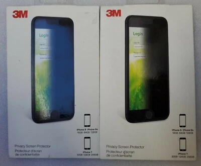 Lot of 2, 3M Privacy Filter Screen Protector Film MPPAP003 for iPhone 6/6S/7/8 - Image 1 of 2