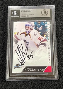 Matiss Kivlenieks Signed Cleveland Monsters Custom Trading Card BAS Certified - Picture 1 of 2