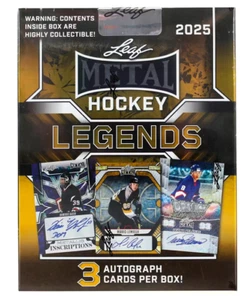 2024/25 Leaf Metal Legends Hockey Hobby Box 4 Cards Per Box - Factory Sealed Box - Picture 1 of 6