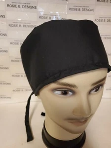 PLAIN BLACK/MENS / cap/Rn's, Dr's,medical staff - Picture 1 of 3
