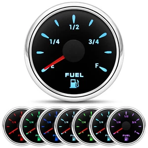 2'' 52mm Universal Fuel Level Gauge Meter 0-190ohms Waterproof for Boat Car  - Picture 1 of 15