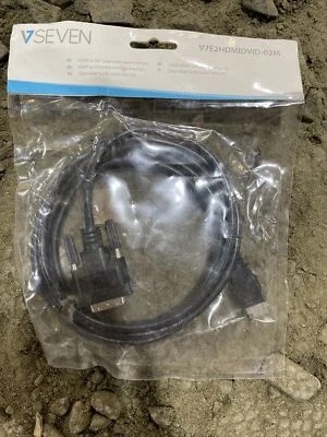 VSEVEN V7E2HDMIDVID-02-M HDMI to DVI Cable - Image 1 of 2