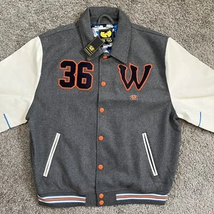WU TANG X LRG JACKET SIZE XL CREAM VARSITY WOOL JACKET LIFTED RESEARCH GROUP - Picture 1 of 15