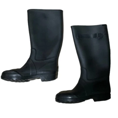 Botas de lluvia altas negras mate MARC JACOBS botas de agua botas de goma talla 6,5/37 logotipo de calavera Foto 1 de 4