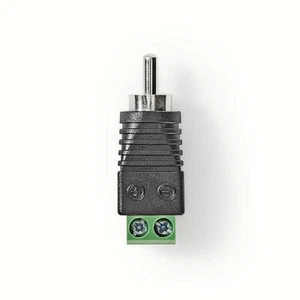 CONNETTORE ADATTATORE SPINA RCA MASCHIO ALIMENTAZIONE MORSETTI 2 POLI CCTV DC - Imagen 1 de 3