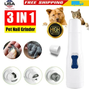 Pet Dog Cat Nail Trimmer Grooming Tool Grinder Electric Files Claws Clippers New - Picture 1 of 11