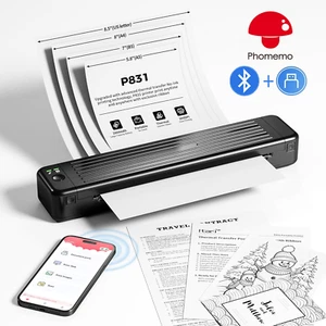 Phomemo P831 Portable Thermal A4 Printer Bluetooth Support A4 A5 B5 Paper LOT - Picture 1 of 15
