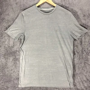Allsaints Mens T Shirt Large Blue Grey Embroidered Logo Short Sleeve Crew - Picture 1 of 10