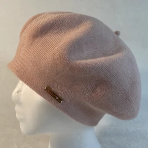 Braxton Angora & Wool Pink Beret Women's Knit Warm Fleece Lined - Picture 1 of 10