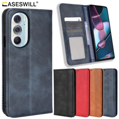 For Motorola Moto G Stylus 5G (2022) Retro Leather Wallet Case+Screen Protector - Image 1 of 4
