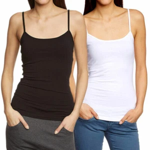 Only Damen Singlet Strap Trägertop Tank Top Basic schwarz & weiß NEU - Bild 1 von 5
