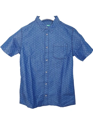 €26 13-14Y / 3XL 170 CM UNITED COLORS OF BENETTON ALGODÓN CAMISAS DENIM ESTAMPADO Foto 1 de 4