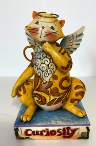 Jim Shore Heartwood Creek Curiosity Cat, Angel, Enesco, 2006 - Bild 1 von 8