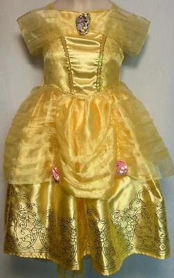 Disney Store Vestido Amarillo Bella Disfraz La Bella y la Bestia Talla 8 Foto 1 de 4
