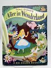 Walt Disney's ALICE IN WONDERLAND grand livre d'or vintage impression HB 1979