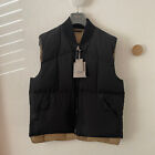 TOM FORD Quilted Goose Down Gilet Puffer Vest TF Leather Tab Size 52 L $3450 NEW