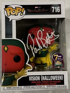 Paul Bettany signiert Funko Pop #716 Vision Halloween 7BAP Marvel JSA COA LE 70 - Bild 1 von 8