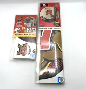 2 Pack Maryland Terrapins Peel & Stick Appliques Stickers Wall Decor Terps NEW - Picture 1 of 7