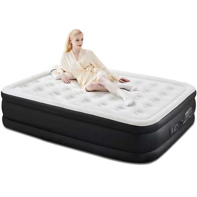 HOMEFLA Twin And Queen Size Air Mattress Bed with Built- in Pump Blow Up Foto 1 de 4