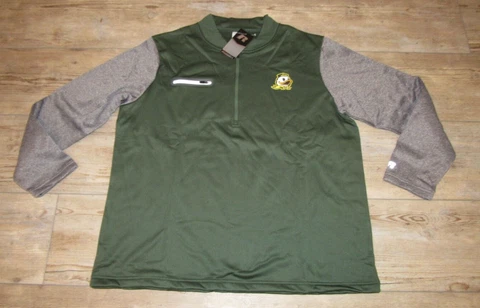 Oregon Ducks NCAA Russell 1/4 Zip Pullover Jacket Sweatshirt size Men's 3XL Cover