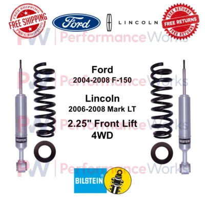 Kit de suspensión delantera Bilstein B8 6112 2,25" para Ford F-150 y Lincoln Mark LT 4x4 Foto 1 de 4