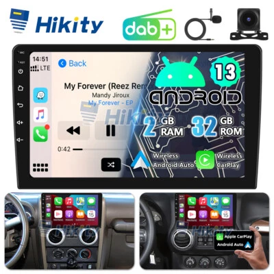 10" DAB+ 2+32G CarPlay Android Radio Für Jeep Wrangler JK 2007-2018 GPS WIFI RDS - Bild 1 von 4
