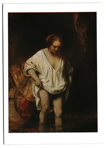 Postcard Rembrandt Painting - A Woman Bathing - Picture 1 of 2