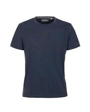 Fred Mello Cotton Crewneck T-Shirt with Front Design  -  T-Shirts  - Blue