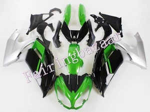 Fit for 12-16 Ninja 650 ER 6F Candy Green Black Silver ABS Injection Fairing Kit - Picture 1 of 9