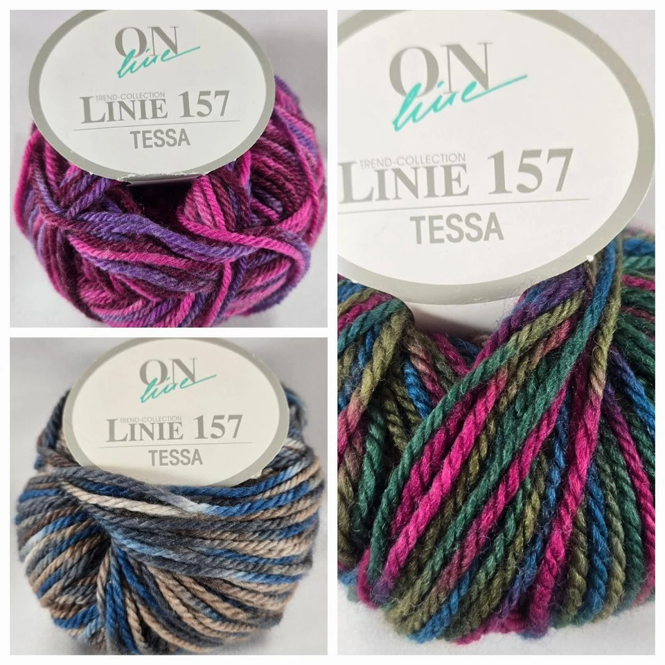 Línea de hilo On Line 157 Tessa 100 % lana virgen, Superwash 92y 50 g 1,75 oz Foto 1 de 1