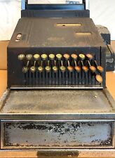 EARLY Antique BRASS NATIONAL CASH REGISTER. 1939 w/ keys