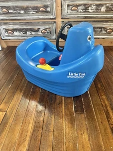 Vintage Little Tikes blau Schlepper Boot Kind Kleinkind Größe Rad Hupe funktioniert! GUC!!! - Bild 1 von 5