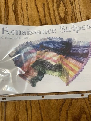 Kit de chal rayas teñido renacentista  Foto 1 de 4