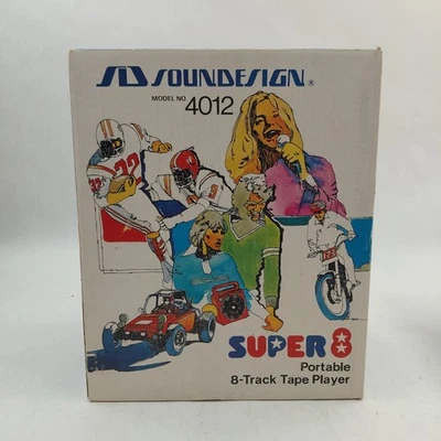 Reproductor de cinta portátil de 8 pistas SD Soundesign Super 8 de colección 4012 rojo con caja FUNCIONA Foto 1 de 4