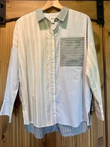 BDG Urban Outfitters Women Multicolor Stripe Long Sleeve Button Shirt Small - Picture 1 of 6