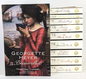 Georgette Heyer Novels x 10 (Paperback) 2004/5 Beauvallet April Lady Black Sheep - Picture 1 of 11