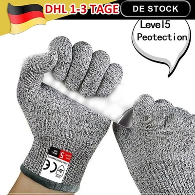 DE Schnittfeste Schnittschutz Handschuhe Für Metzger Küche Glas Arbeit Sicher· - Bild 1 von 4