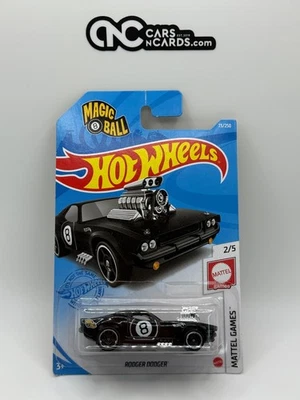 2021 Hot Wheels Mattel Games 2/5 Rodger Dodger Magic 8 Ball (Card Damage) - Image 1 of 2