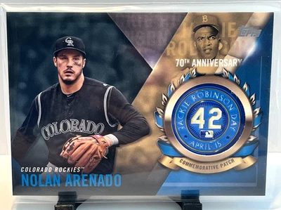 2017 Topps Nolan Arenado Jackie Robinson Commemorative Patch Mem. #JRPC-NA - Image 1 of 3