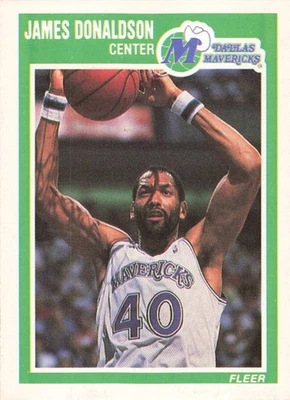 James Donaldson 1989-90 Fleer #34 Dallas Mavericks Basketball - Image 1 of 2