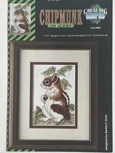Chipmunk on Alert Counted Cross Stitch Chart #VCS-20029 Great Big Graphs 1992 - Picture 1 of 5