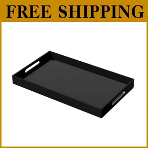 Elegante vassoio decorativo nero - 12x20 pollici - Foto 1 di 10