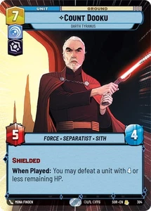 Star Wars Unlimited Count Dooku 304 Rare Hyperspace Spark of Rebellion - Picture 1 of 1