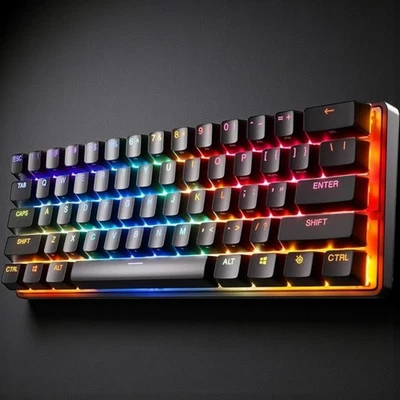 Mechanische Gaming Tastatur SteelSeries Apex 9 TKL Mini Schwarz QWERTZ Optisch Geschenk - Bild 1 von 4